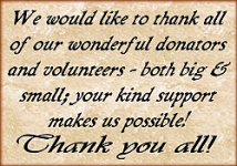 Thank you to ALL volunteers & donators!